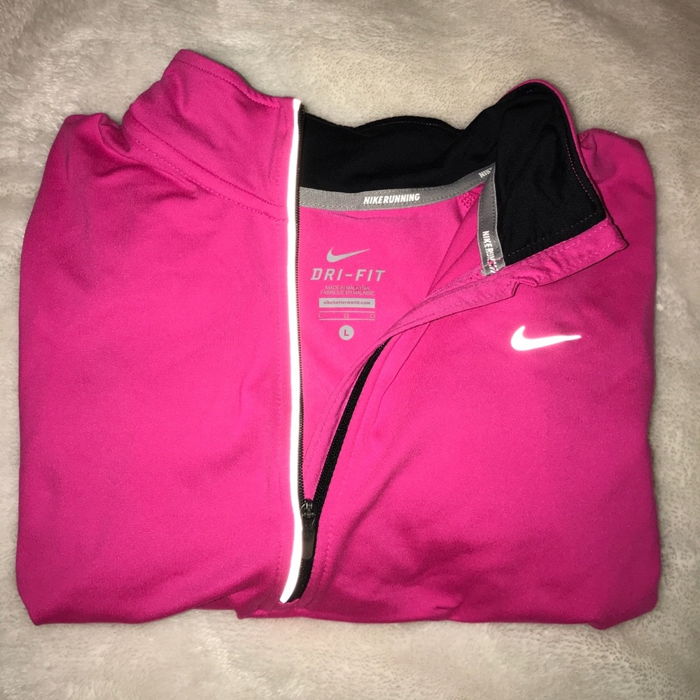 Pink Nike Running Pullover